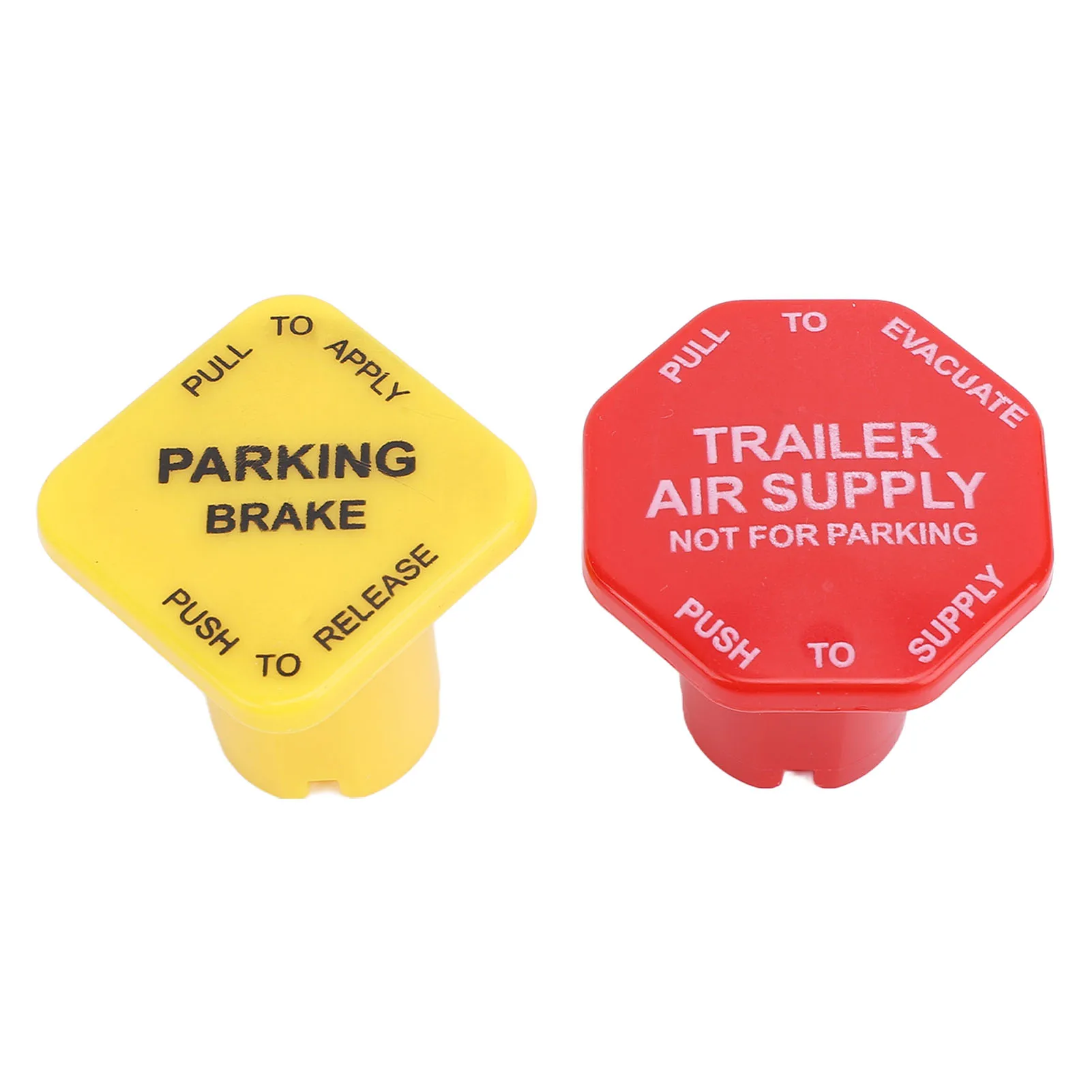 Yellow Semi Truck Parking Brake Knob Vibrant Color 25110977 Push Pull Valves Red Trailer Air Brake Knob for Semi Truck Trailer