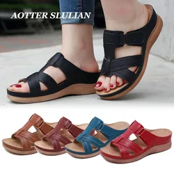 Orthopedic Bunion Corrector Flip Flops Women Summer Outdoor Sandals Comfy Platform Flat Shoes Open Toe Casual Low Heels Slippers