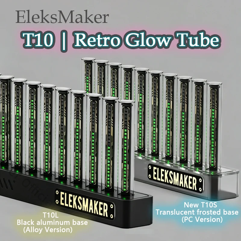 EleksMaker |   T10 |   Lámpara de Ritmo con Espectrómetro Musical de Tubo Electrónico Retro, Sensor de Nivel, Adorno de Escritorio T10L/T10S
