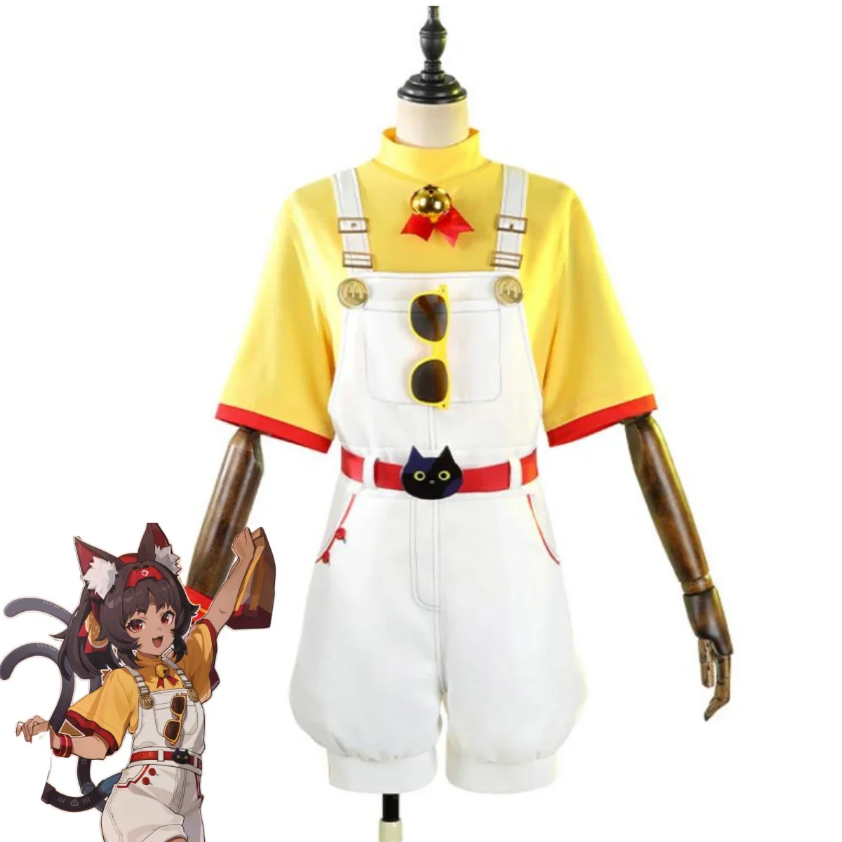 Gioco Zenless Zone Zero Nekomiya Mana Anby Demara Costume Cosplay Co-branded Gonna Pagliaccetti Parrucca Uomo Donna Vestito da festa di Natale