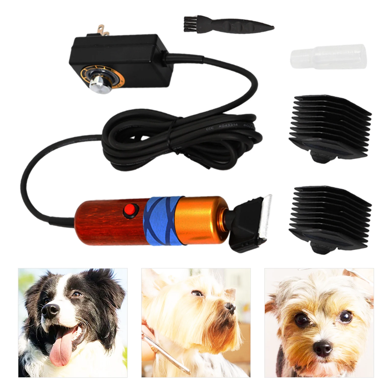 Electric Pet Clipper Pet Hair Clipper Low Noise Paw Trimmer For Dogs Cats Sheeps AC100-240V 2000-6600rpm