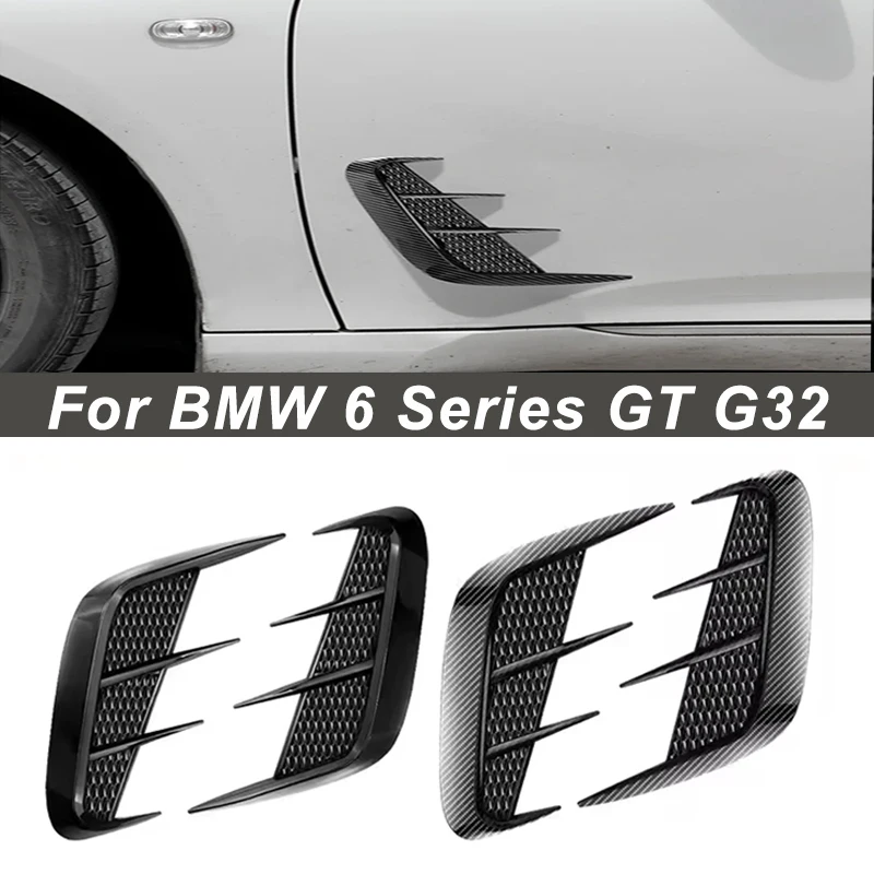 Shark Gills Side Fender Sticker Simulation Air Intake Trim For BMW 6 Series GT G32 Body Accessories