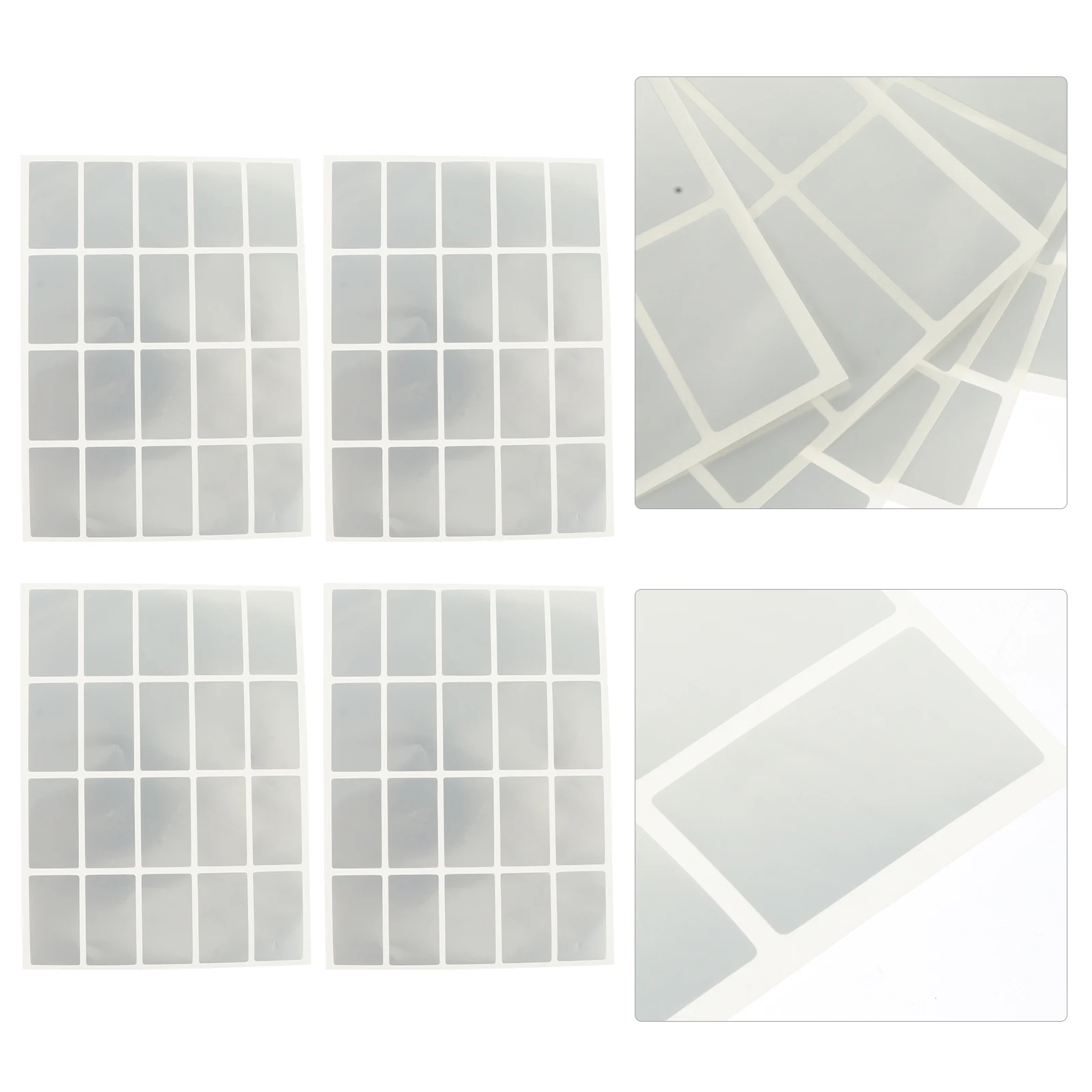 

100 Pcs Waterproof Marking Sticker Label Stickers for Containers Jar Number Small Self-adhesive Asian Silver Labels