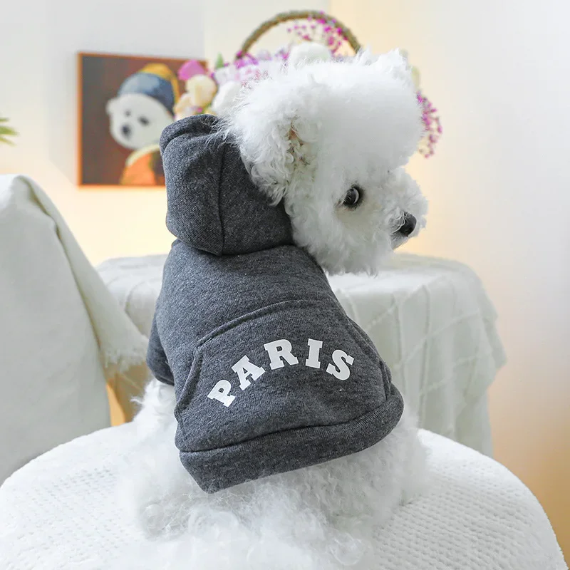 

Pet Dog Clothes for Small Dogs Cotton Hoodies for Chihuahua Yorkies Outfit Puppy Pet Clothing Pug Costume Letter Print Pocket