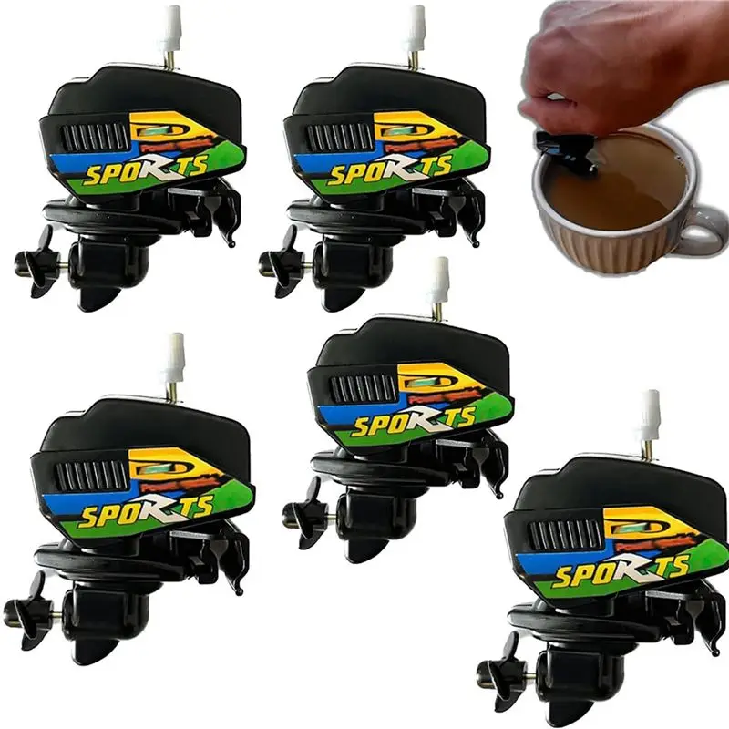 AT02-Motor Boat Coffee Stirrer, Wind Up Boat Engine Coffee Stirrer, Unique Gadgets For Make Coffee Time More Fun (15Pcs)
