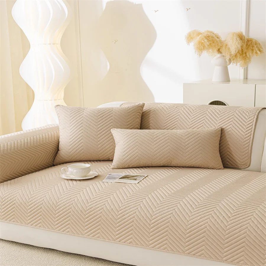 Nordic Light Luxury Style Four Seasons Universal Advanced Sense Anti-Cat Scratch Anti-Slip Sofa Cover Cushion