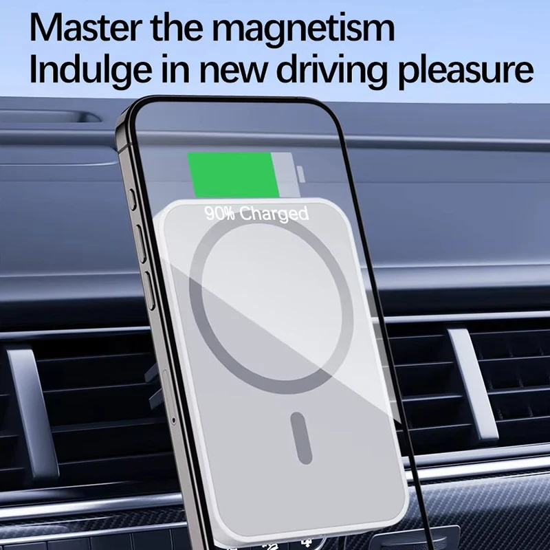 15W Magnetic Car Wireless Charger For Magsafe iPhone 12 13 14 15 16 Pro Max Car Phone Holder Stand Fast Car Charging view 2