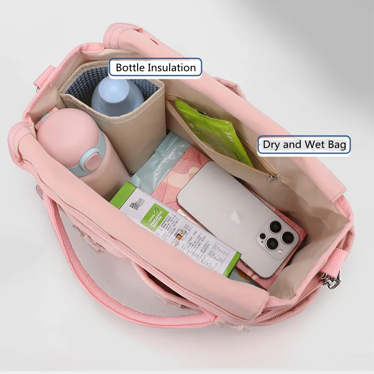 2024 New Diaper Bag Mummy Shoulder Bag Large Capacity Messenger Travel Bag Multifunctional Maternity Mother Baby Stroller Bags