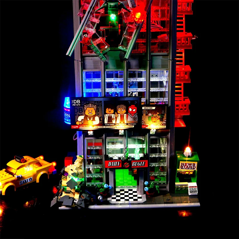 Kit led para lego 76178 diário bugle blocos de construção acessórios brinquedo lâmpada (apenas iluminação, sem blocos modelo)