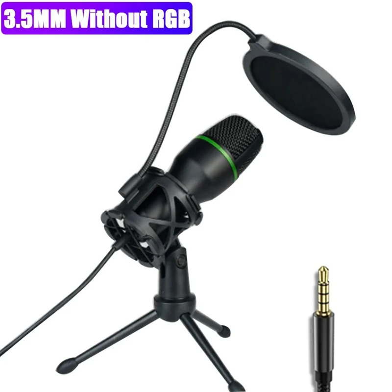 A75T Professional USB Condenser Microphone Live Streaming Microphone For PC Laptop Video Games Youtube Podcasts