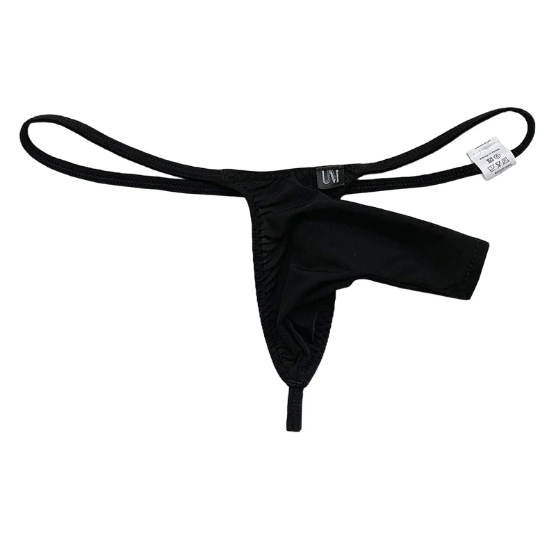 Seamless  Sexy T-shaped Underware Cool Ice Silk Low Waist  Simple  Temptation Men Undies  Cockring Pump  Strapless  Thongs