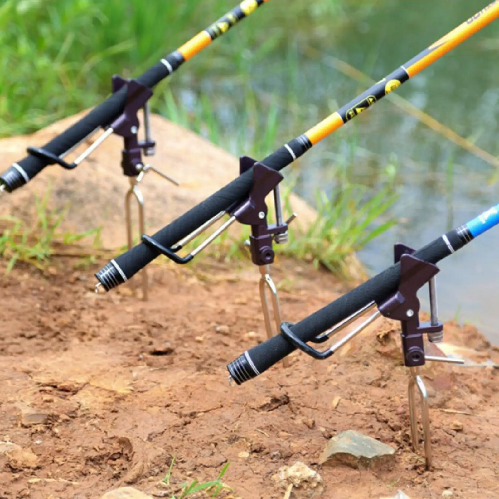 

Automatic Spring Fishing Rod Holder Stainless Steel Fishing Rod Holder with Unique Spring Tilting Action for
