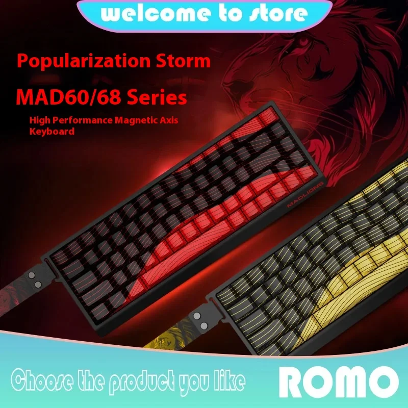 Madcatz  Mad60/68he Magnetic Axis Keyboard Wired Hot Swap 61/68key Rgb Esports Mechanical Keyboard Valorant essential emergency