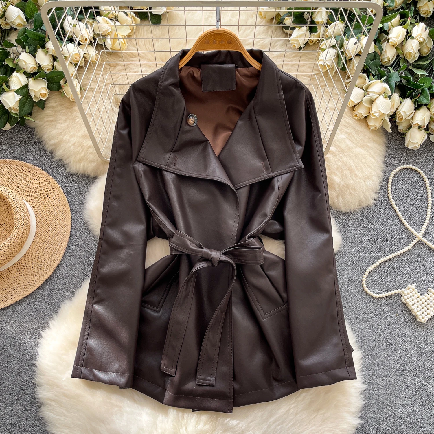 

vintage Long Sleeve T-shirt turn-down collar Women slim korean fashion Shirt Female Tops women clothing