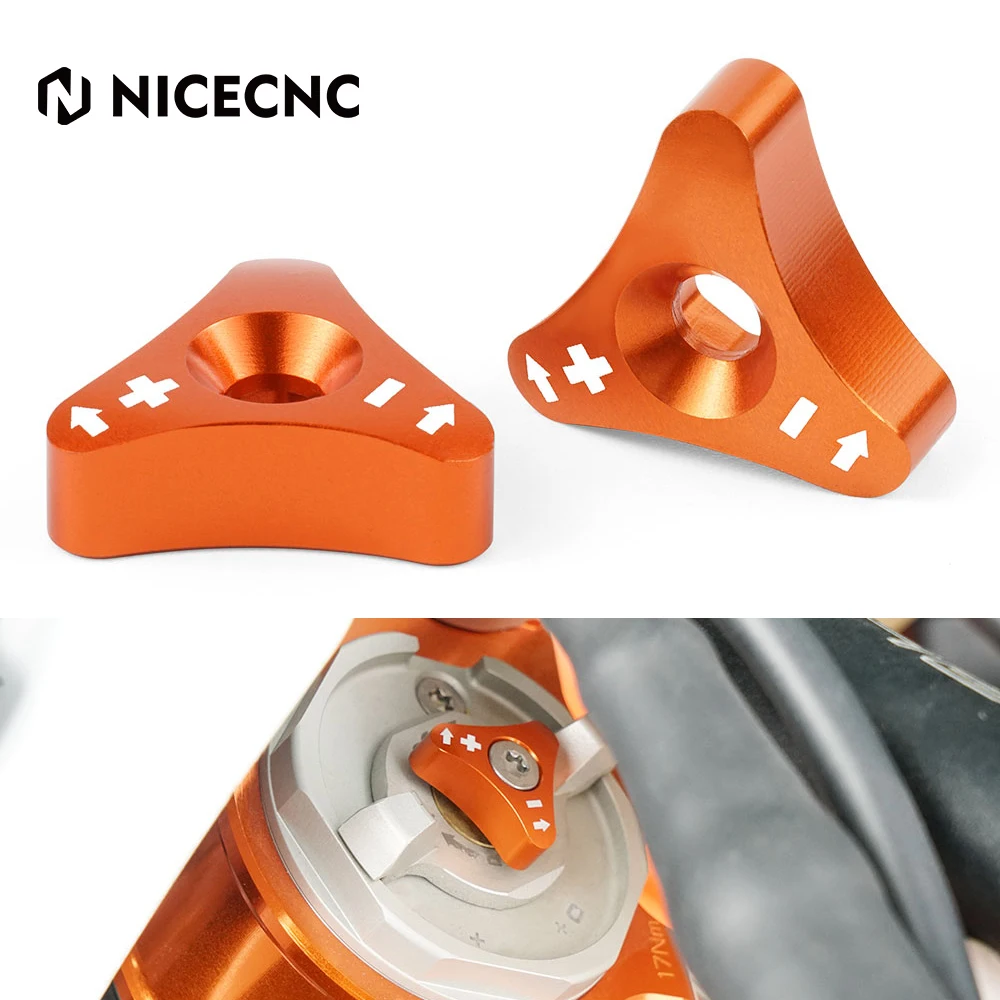 NICECNC 48mm Front Fork Knob Adjuster For KTM 125 250 350 450 SX SXF XC XCF EXC EXCR EXCF XCW XCFW MXC 1090 1290 Super Adventure
