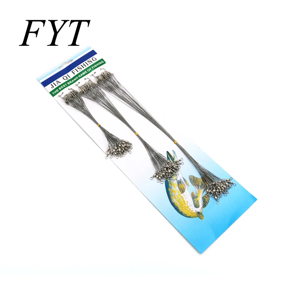 Ligne de pêche en acier avec émerillons roulants, matériel de pêche, Duo-Lock Snap, Leader, 15cm, 23cm, 30cm, 72 pièces par paquet