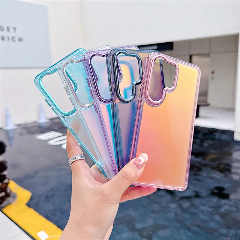 Modische Chamäleon-Hülle für Samsung Galaxy S26 S25 S24 S23 S22 Plus Ultra S21 S20 FE A26 A34 A35 A36 A52 A53 A54 A55 A56 5G Cover