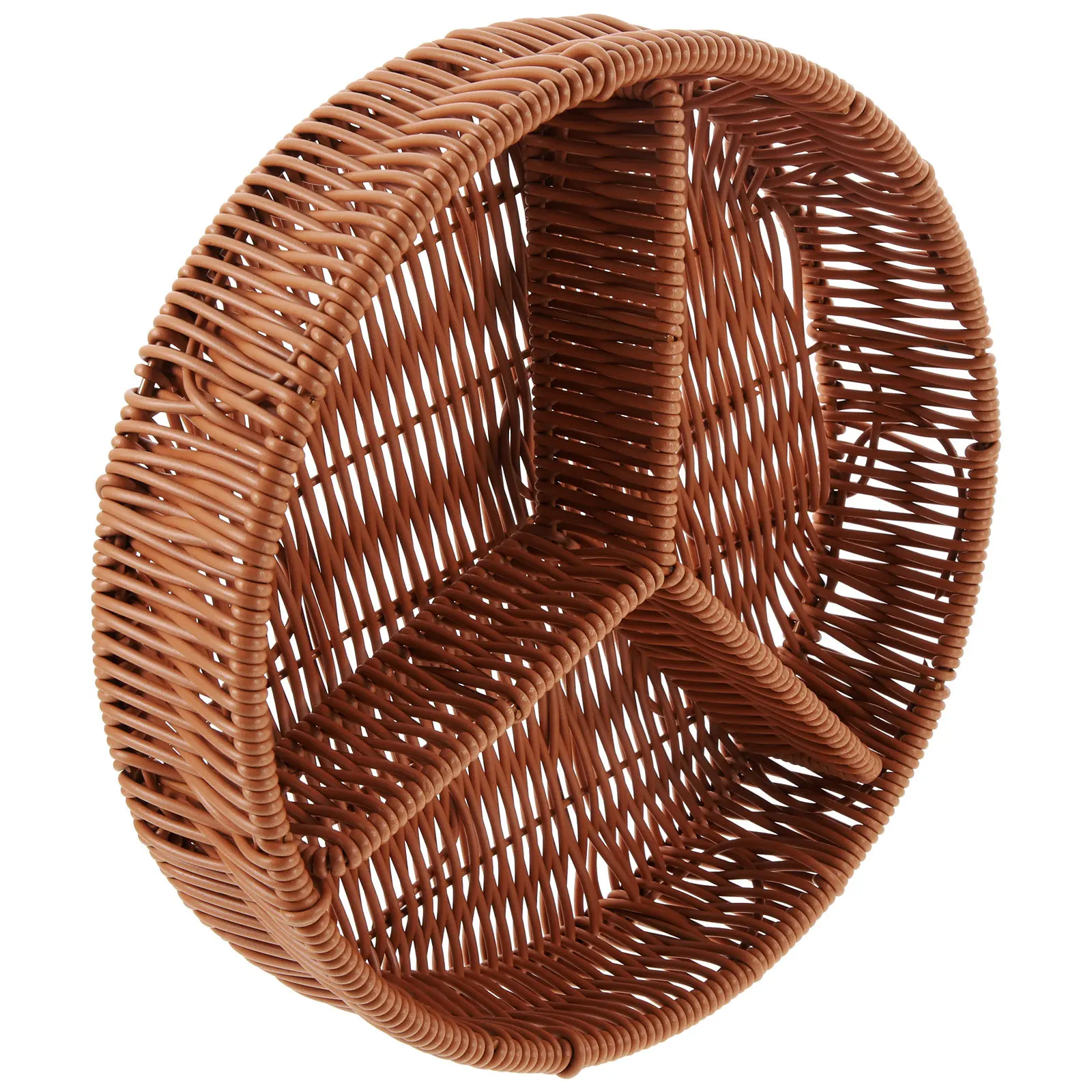 

Imitation Rattan Snack Plate with Multi-Grid Design Large Capacity Food Storage Tray for Dry Fruit Candy Serving Dessert Display