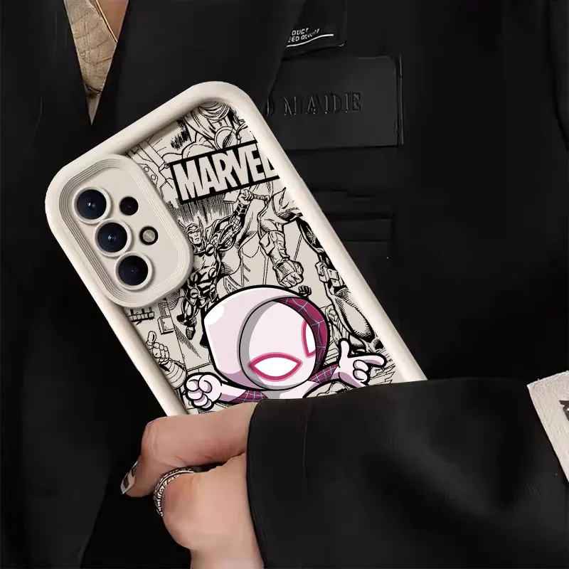 Picture 3: Marvel Spiderman Gwen Case For Samsung Galaxy A57 A56 5G A37 A36 A17 A07 A26 A16 A06 A55 A52 A14 A73 A34 Ironman Silicone Cover