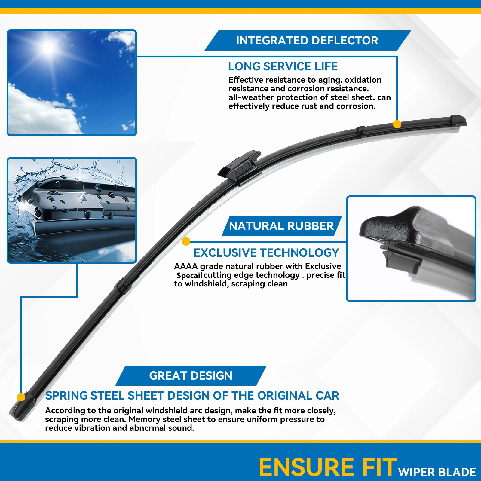 Erick\'s Wiper LHD Front Wiper Blades For Renault Dacia Dokker Express 2016 - 2025 Windshield Windscreen Window Brushes 22\