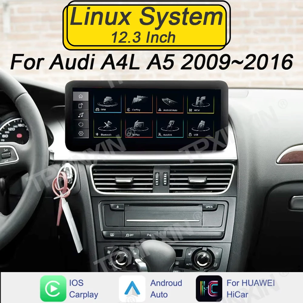 Wireless CarPlay Android Auto HiCar For Audi A4L A5 2009 2010 2011 2012 2013 2014 2015 2016 Upgrade The Original Car Mirror Link