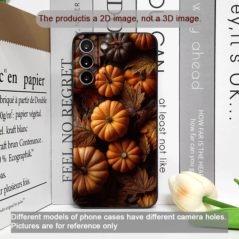 Autumn Maple Leaf Pumpkin Halloween Trend Phone Case for Huawei Nova 13 12 11 Pro 10 SE Mate 40 50 60 Pro+ P60 P40 5G Soft Cover