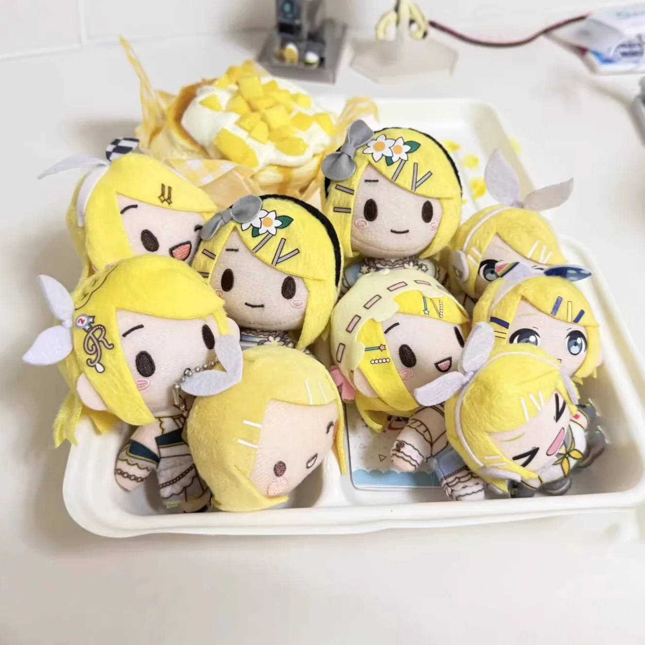 10cm Tsukasa Tenma Plush Toy Project SEKAI Chibi Stuffed Doll Keychain Colorful Stage Character Pendant Gift for Anime Lovers