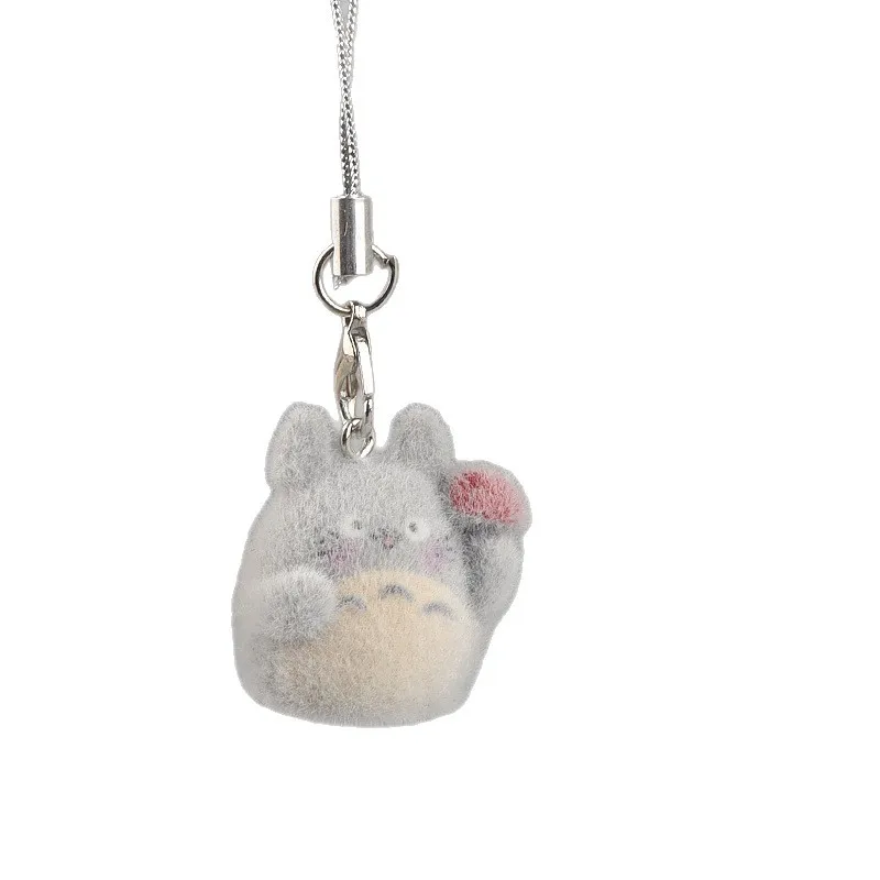 Flocked Small Doll Pendant Keychain Cute Chinchilla Mobile Phone Hanger Decorative Pendant Cartoon Plush Schoolbag Accessory view 6