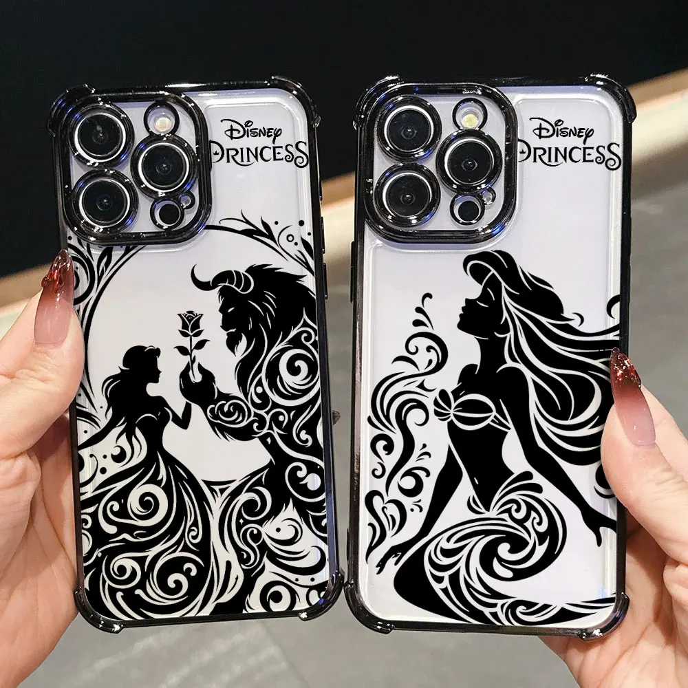 Disney Princess Black Art Plating Phone Case For Oppo A6x A6