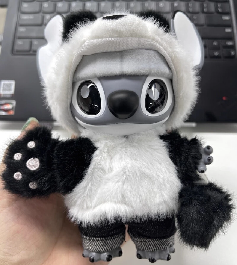 

Новый Miniso Stitch Genz Street, ограниченная серия, виниловая кукла с пандой и орнаментом для сумки, брелок, подвеска, модный модный аксессуар, подарки
