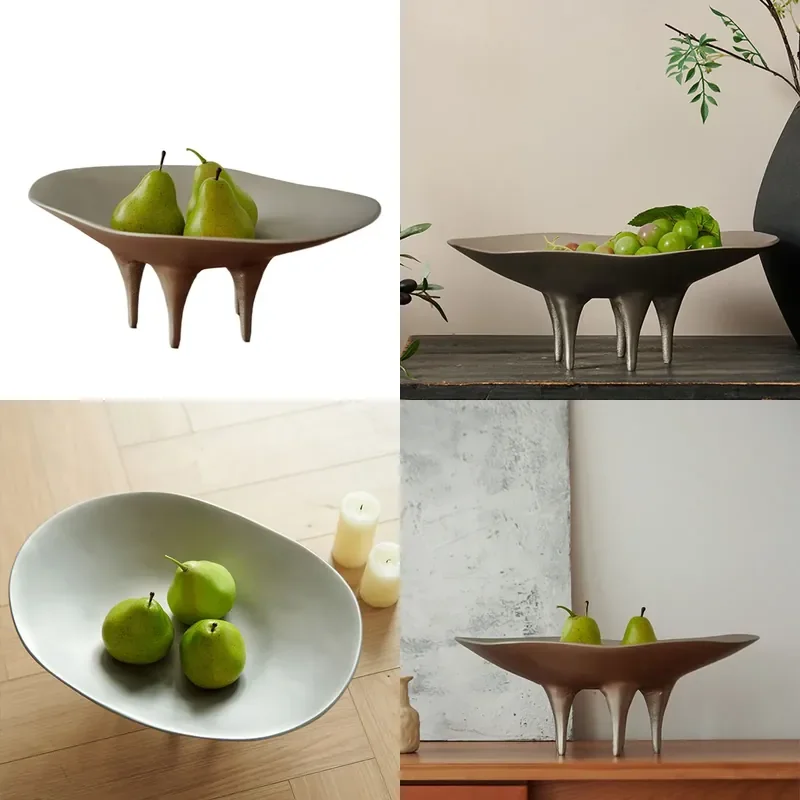 Simple Modern Irregular Five Legged Tray Ornament for Model Room Hotel Living Room Home Coffee Table Soft Decoration