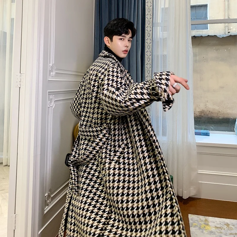 

Men's Jacket Wool Blends Long Coat Lapel Men's Winter Coats Windbreakers Choice Super Offers Windbreak Autumn and Winter H63