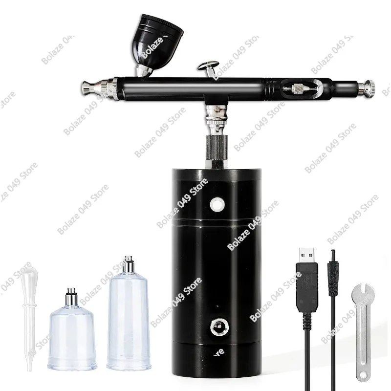 

Mini Portable Rechargeable Electric Paint Airbrush Air Pump Coloring Model Nail Art Set Acrylic Spray