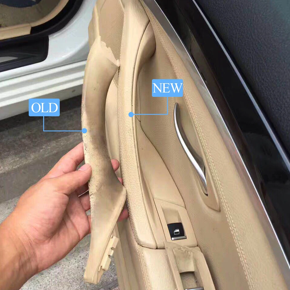 Beige Black Interior Car Left Right Handles Passenger Door Inner Panel Pull Trim Cover For BMW 5 Series F10 F11 520 523 525 528