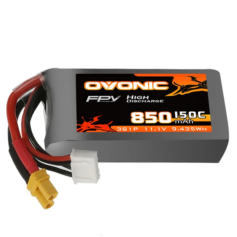 OVONIC 850mAh 150C 11.1V Lipo Battery For RC Helicopter Quadcopter FPV Racing Drone Parts 3S Battery With XT30 Plug