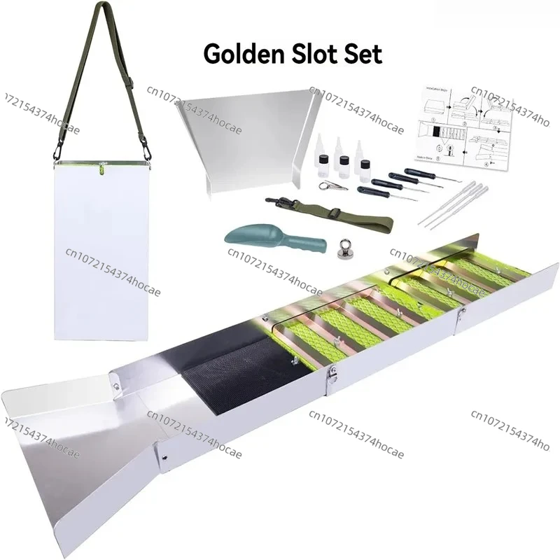 Portable aluminum alloy collection device with 50 inch folding gate box, including accessories