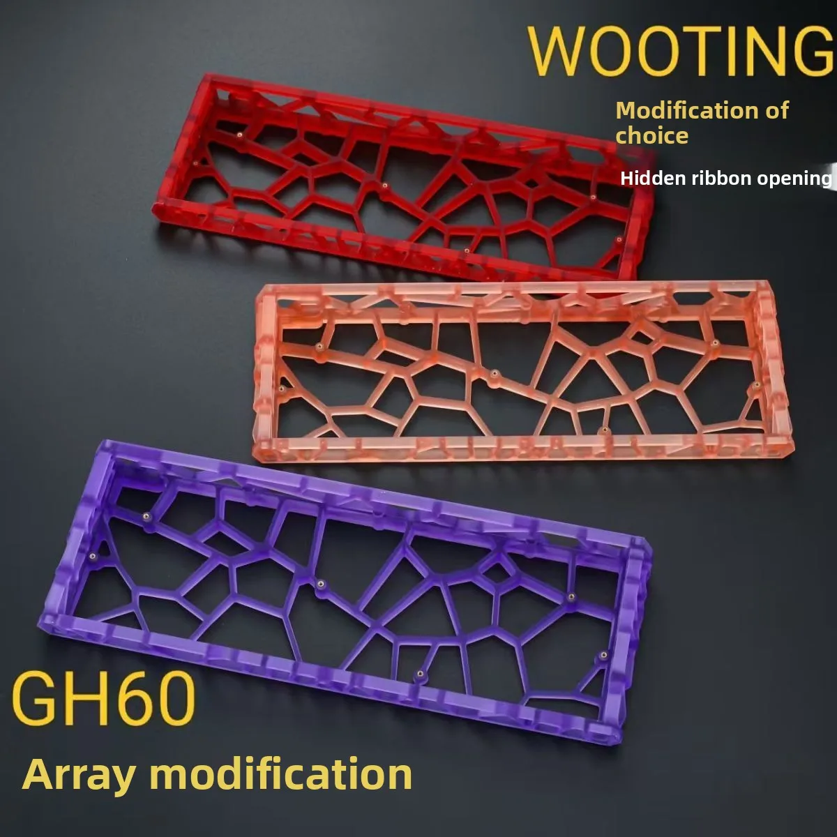 

AttackFox GH60 Hole Hollow Keyboard Case Transparent Matte PC MADCATZ Mad60/AULA Win60 Wooting60 Mechanical Keyboard Shell Gifts