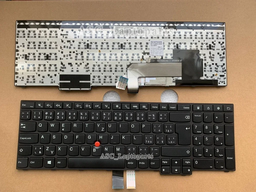 New Czech Slovak čeština slovenčina Keyboard For Lenovo Thinkpad E550 E550C E555 E560 E560C Black Frame Black Pointer NO Backlit