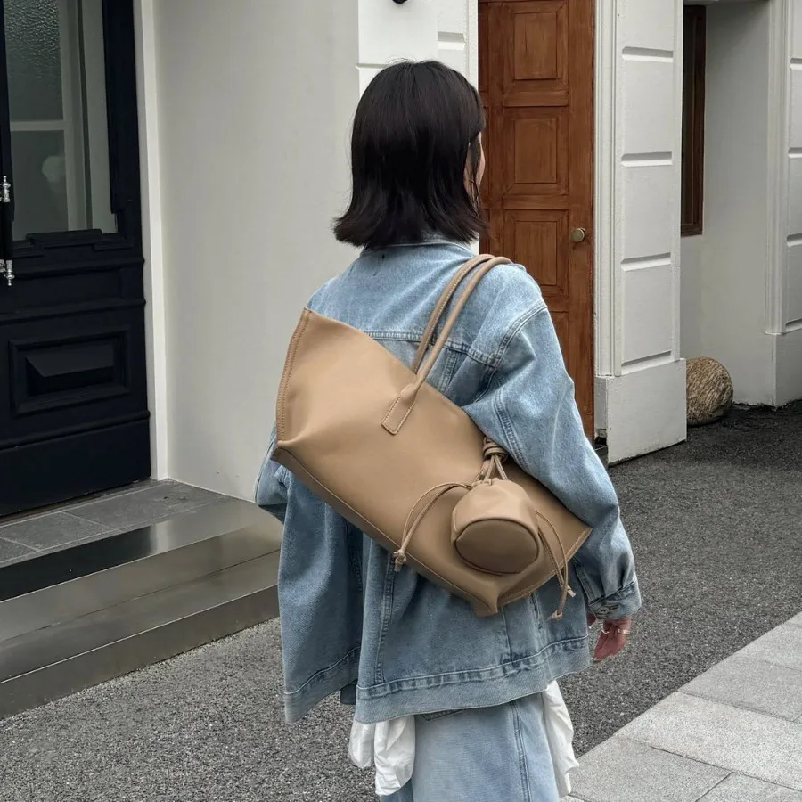 

2025 Новая модная универсальная сумка-тоут из воловьей кожи Gemini с минималистичным дизайном, портативная индивидуальная сумка на плечо, подмышки