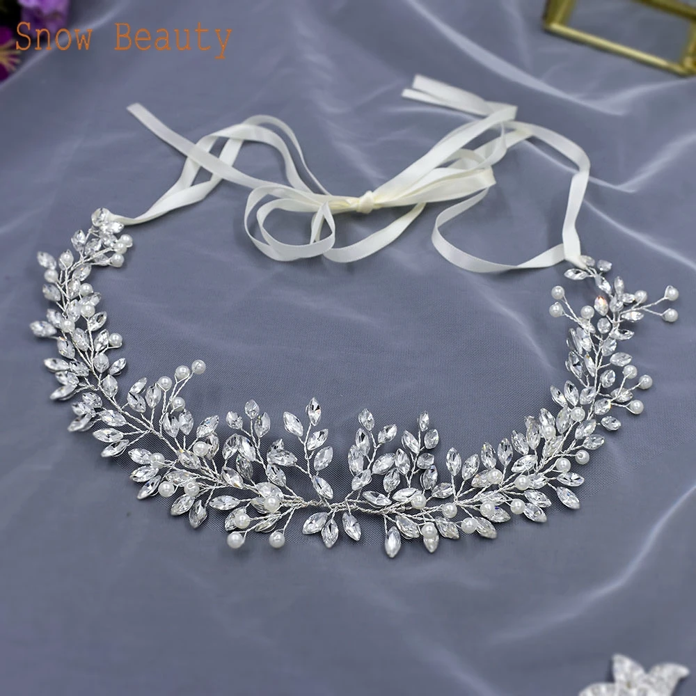 A301 Handgemachte Hochzeit Haar Zubehör Prom Tiara Braut Stirnband Strass Haar Ornament Frauen Hairband Haar Schmuck Kopfschmuck