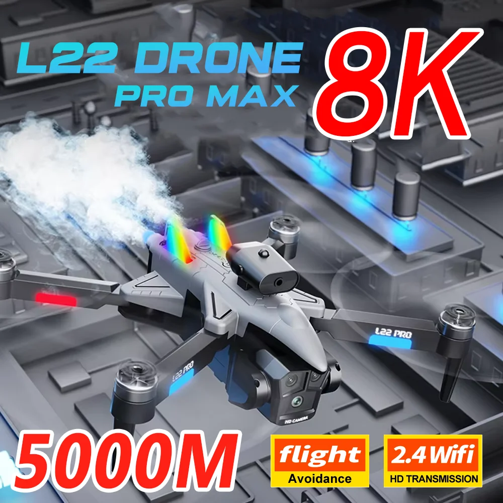 

L22 Max Drone 5G Professional 4K HD Aerial Photography Dual-Camera Omnidirectional Obstacle Avoidance Drone with Screen Toy Gif