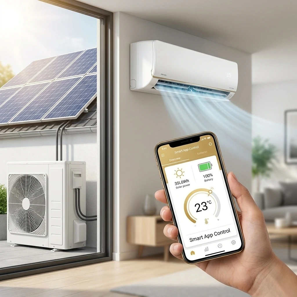 Best Seller 12000BTU 1.5HP DC48V Solar Air Conditioner 100% Off-grid Split AC for Home and Office