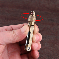 Brass Dice Gyro Folding Knife Keychain EDC Pocket Knives Utility Portable Courier Unboxing Outdoor Survival Tools