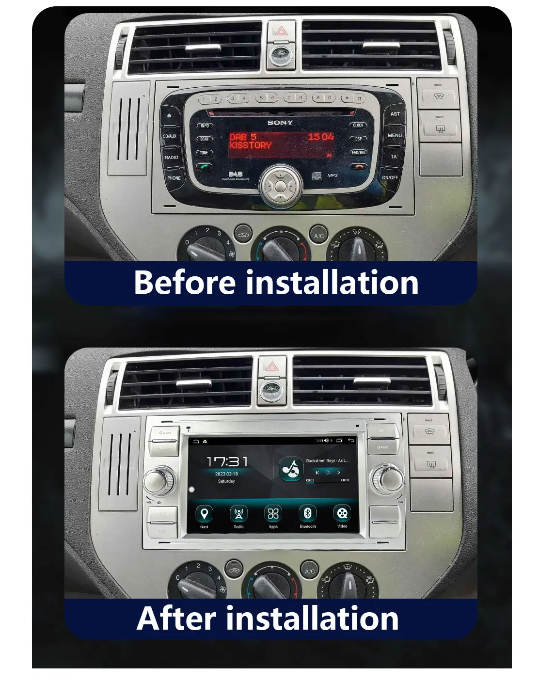 CHSTEK Android Car Monitor For Ford Mondeo Focus Galaxy Connect S/C-Max Fiesta Wireless Carplay Bluetooth 4G GPS WIFI Auto Model