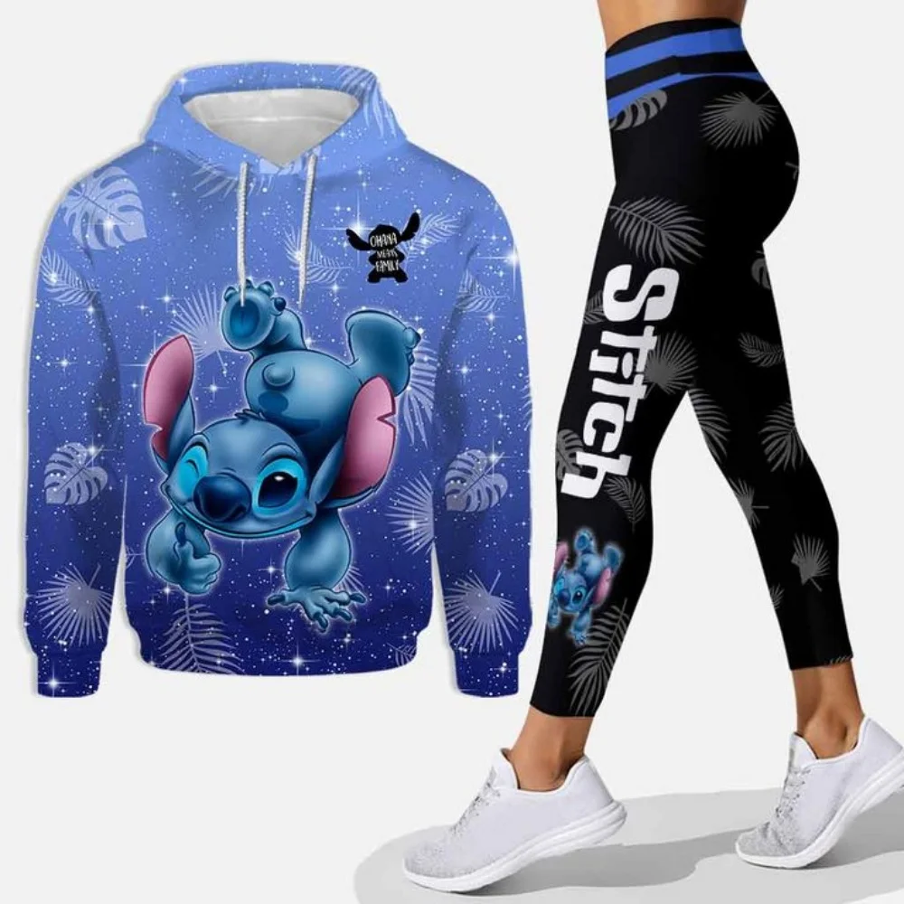 Disney-Pantalon de yoga 3D pour femme, costume de sport, sweat à capuche, point, mode, 2025