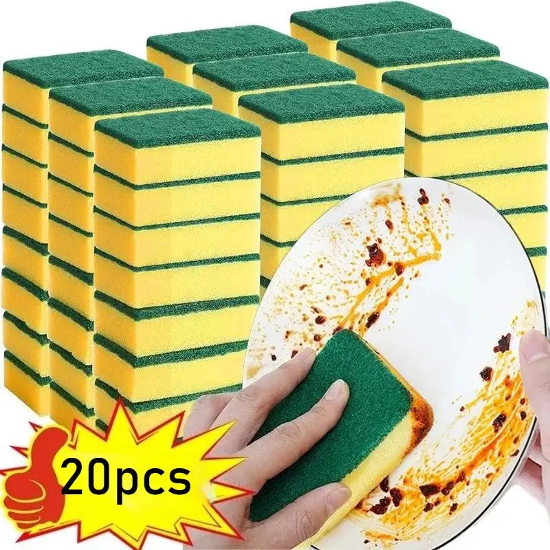 Highly Absorbent Double-Sided Sponge Magic Cleaning Pot Rust Sponge Cleaning Brush Kitchen Cleaning Tool