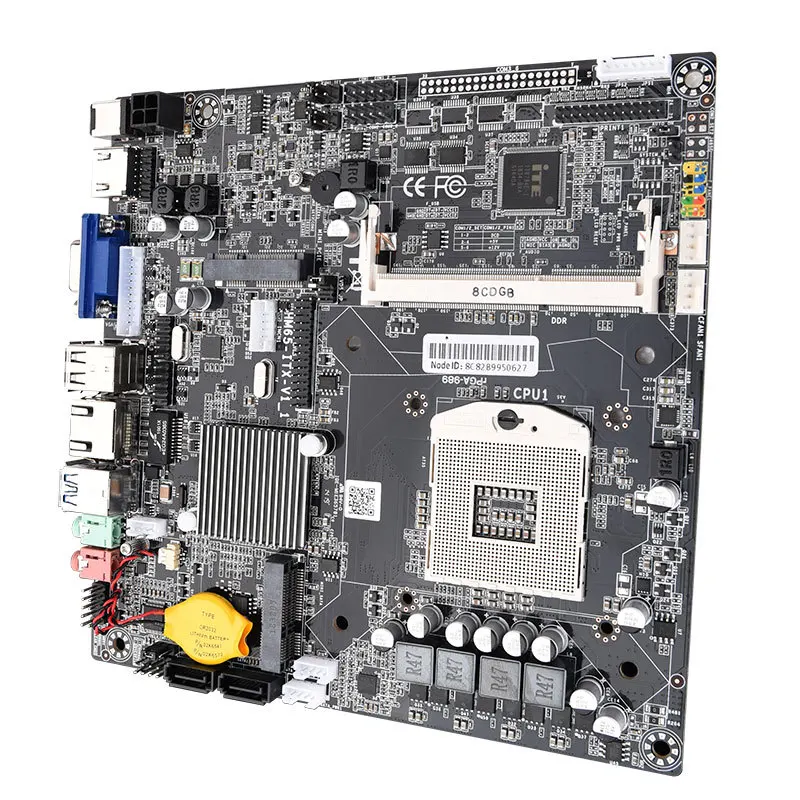 Placa-mãe industrial HM65, minicomputador, ITX Touch, tudo em 1, 17x17, com LPT, COM, interface de impressão, novo