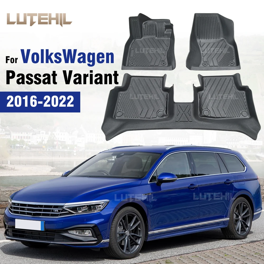 

For VolksWagen Passat Variant 2016-2022 Custom All-Weather TPE Car Floor Mat Auto Carpet Cover Interior Protector Accessories