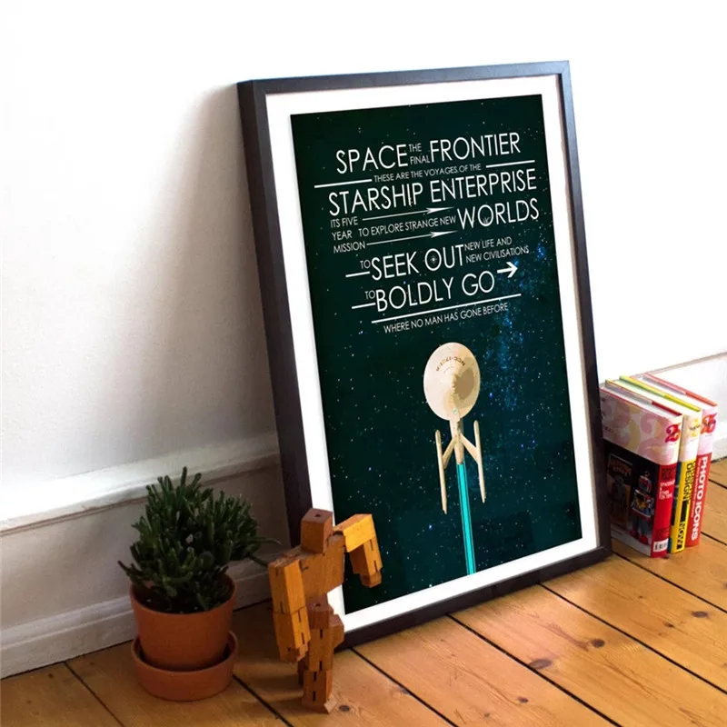 Star Trek Movie Poster Captain Mission Oath Quote Typography Art Canvas Painting Wall Picture Print Nordic Modern Home Decor