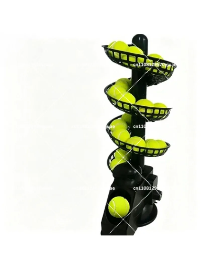 Tennis Ball Throwing Serve Machine Portable Multi-Ball Trainer for Indoor Outdoor Practice